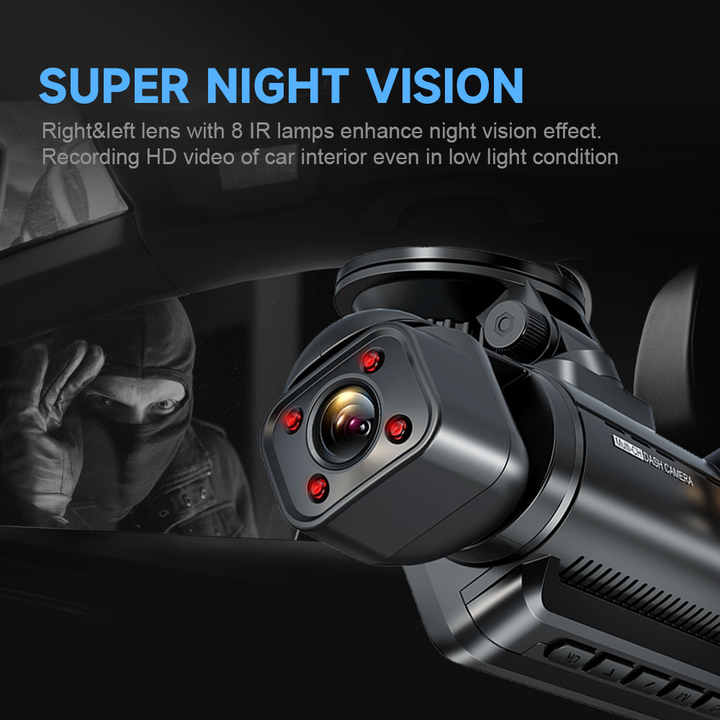 315 Degree View Dashcam+ Dedicated Rear Camera