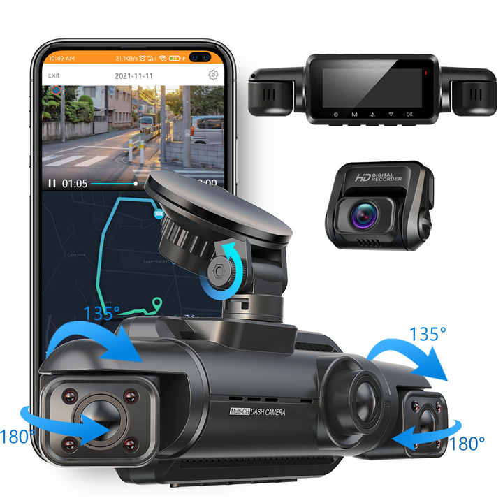 315 Degree View Dashcam+ Dedicated Rear Camera